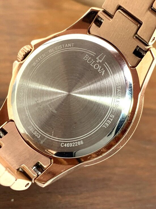Bulova Womens Watch 98L303 Quartz Mother of Pearl Dial Rose Gold Stainless Steel main image 10